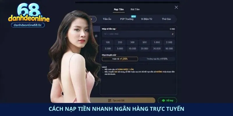 Cách nạp tiền nhanh Ngân hàng trực tuyến