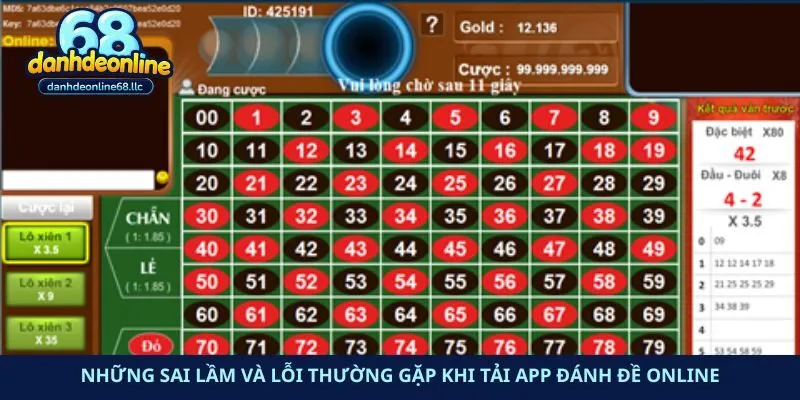 Những sai lầm và lỗi thường gặp khi tải app đánh đề online